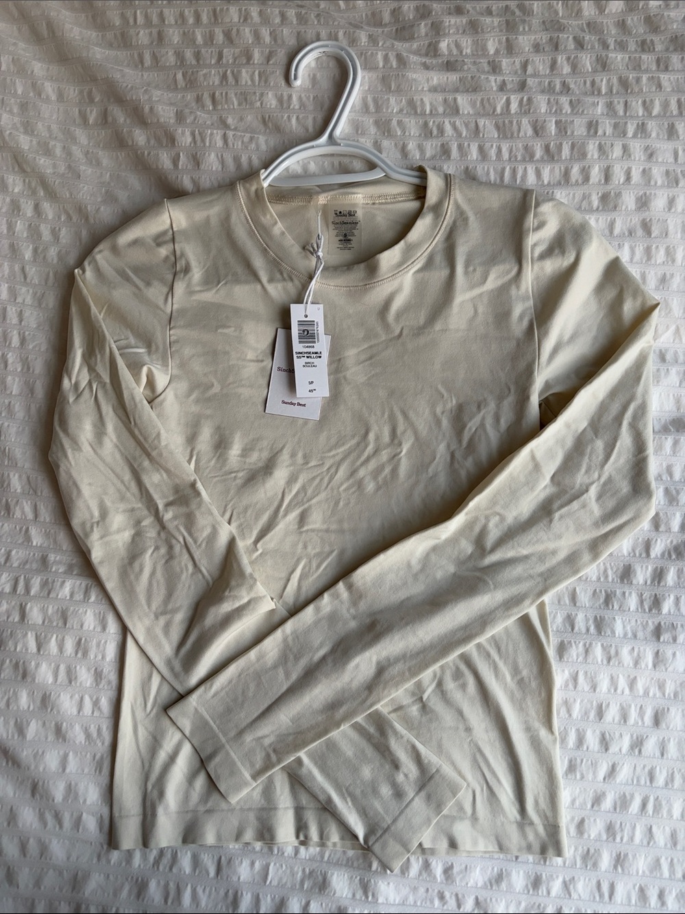 Sunday Best Cream Long Sleeve Crewneck Shirt